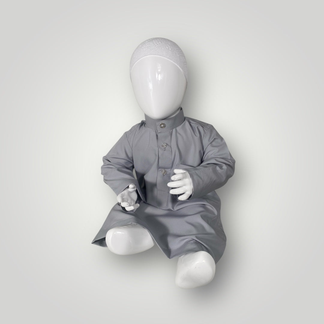 Qamis saoudien enfant - Blanc - 3 mois à 4 ans