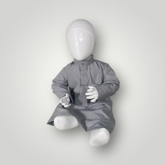 Qamis saoudien enfant - Gris souris