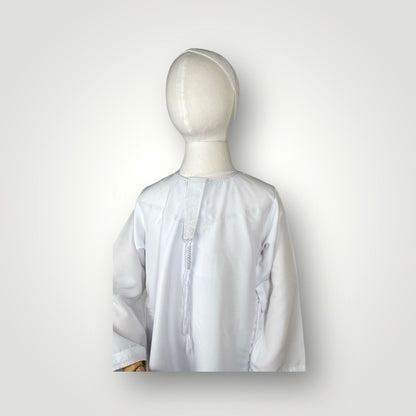 Qamis émirati enfant - Blanc