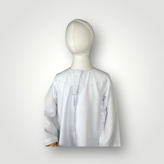 Qamis émirati enfant - Blanc