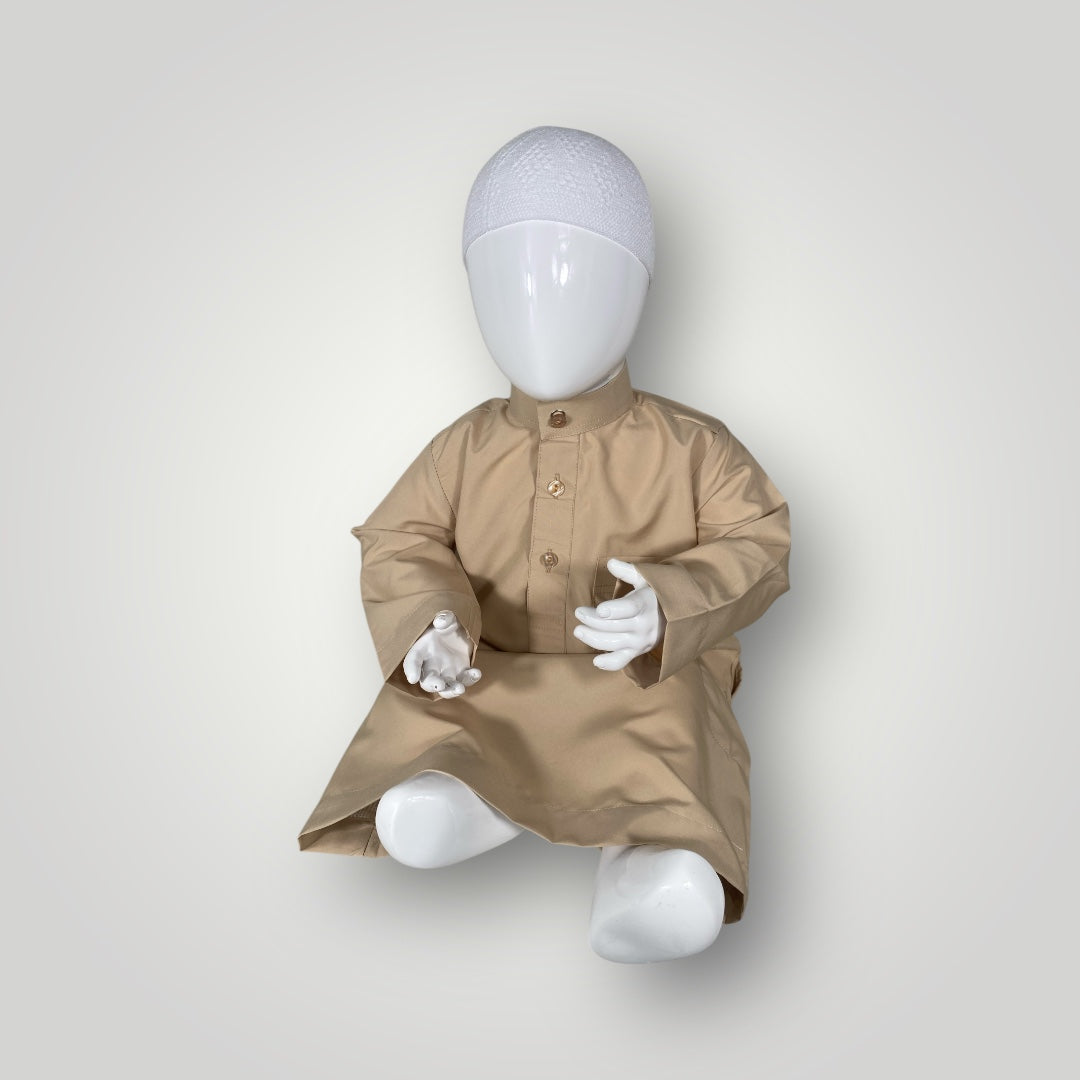 Qamis saoudien enfant - Blanc - 3 mois à 4 ans