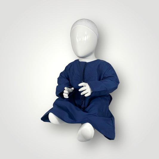 Qamis émirati enfant - Bleu indigo