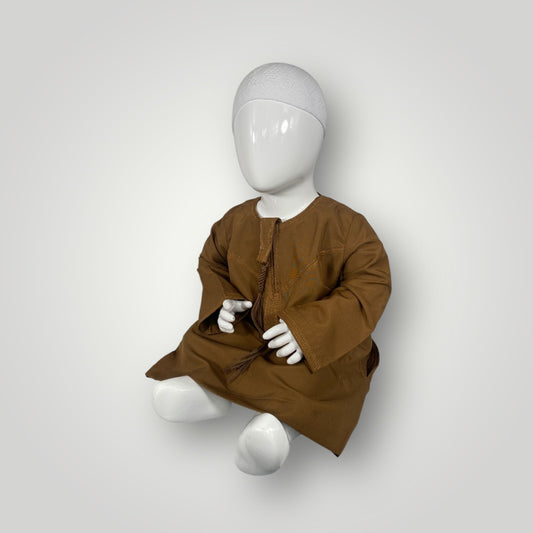 Qamis émirati garçon - Rouille -  3 mois à 15 ans