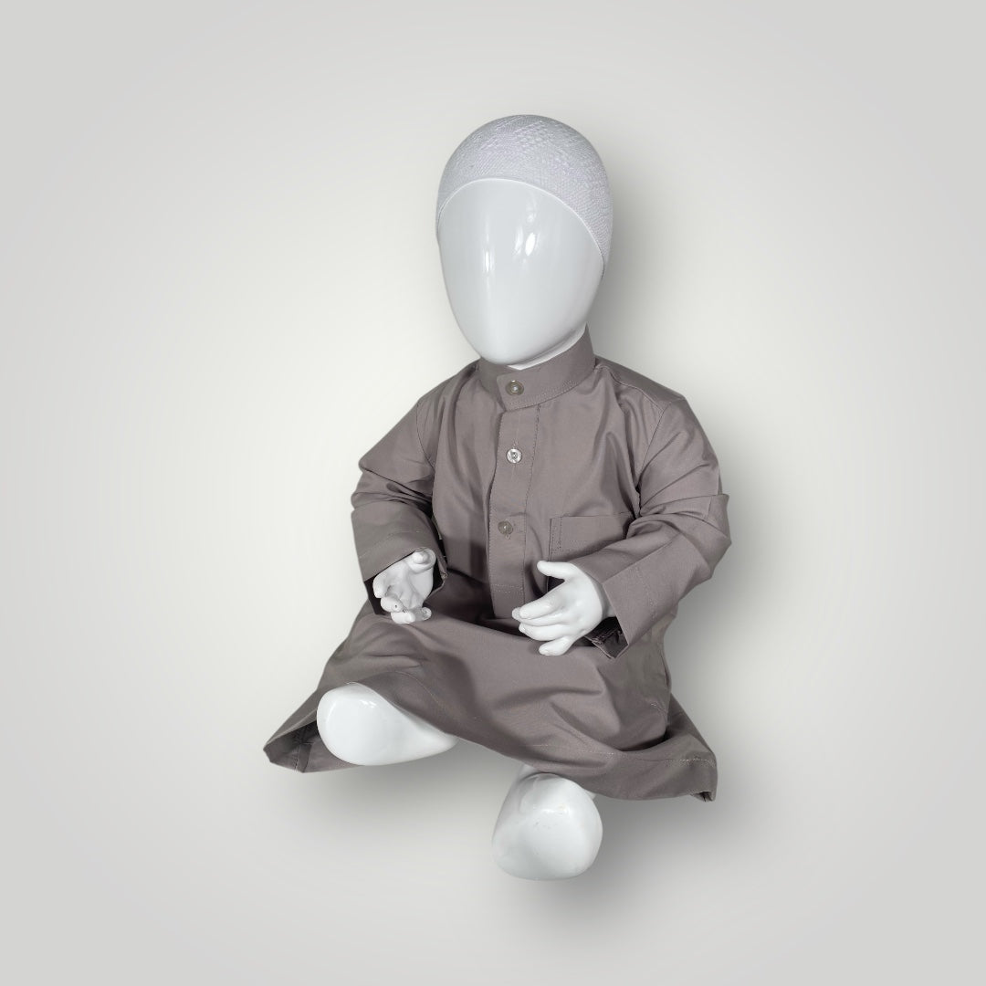 Qamis saoudien enfant - Blanc - 3 mois à 4 ans