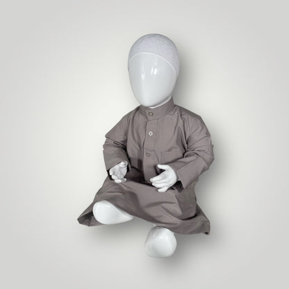 Qamis saoudien enfant - Blanc - 3 mois à 4 ans
