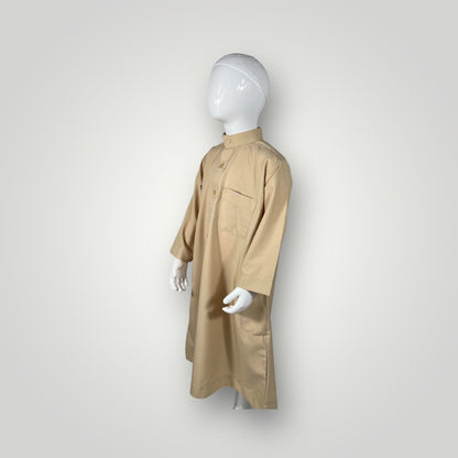 Qamis saoudien enfant - Blanc - 3 mois à 4 ans