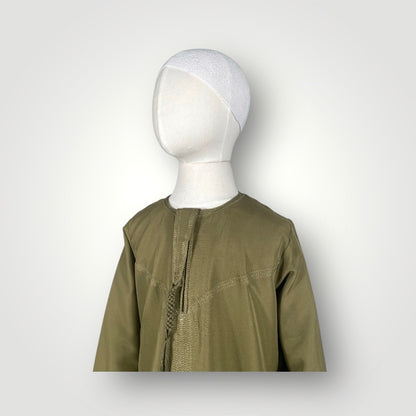 Qamis émirati enfant - Kaki