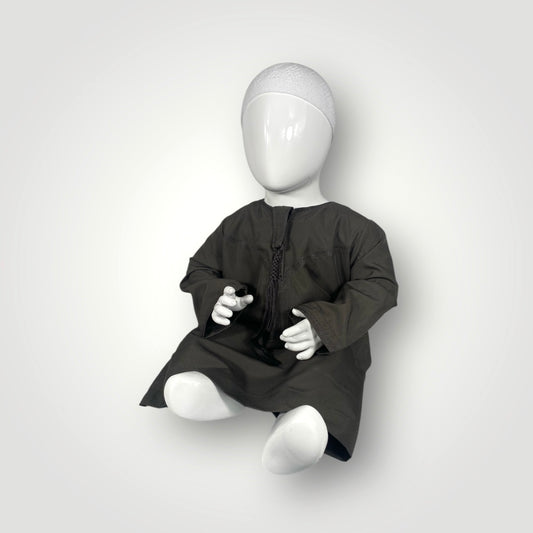 Qamis émirati enfant - Brun foncé