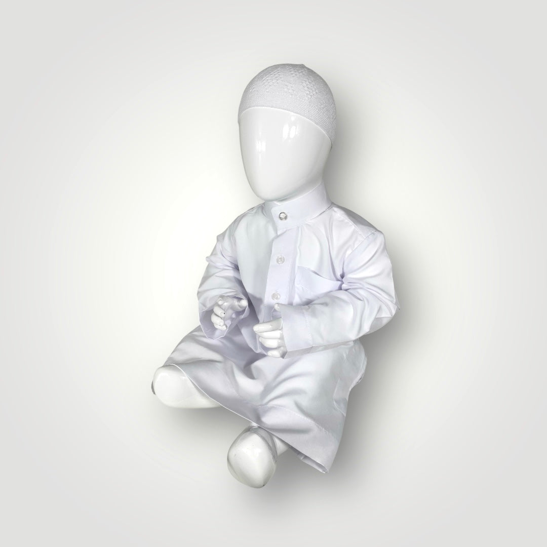 Qamis saoudien enfant - Blanc