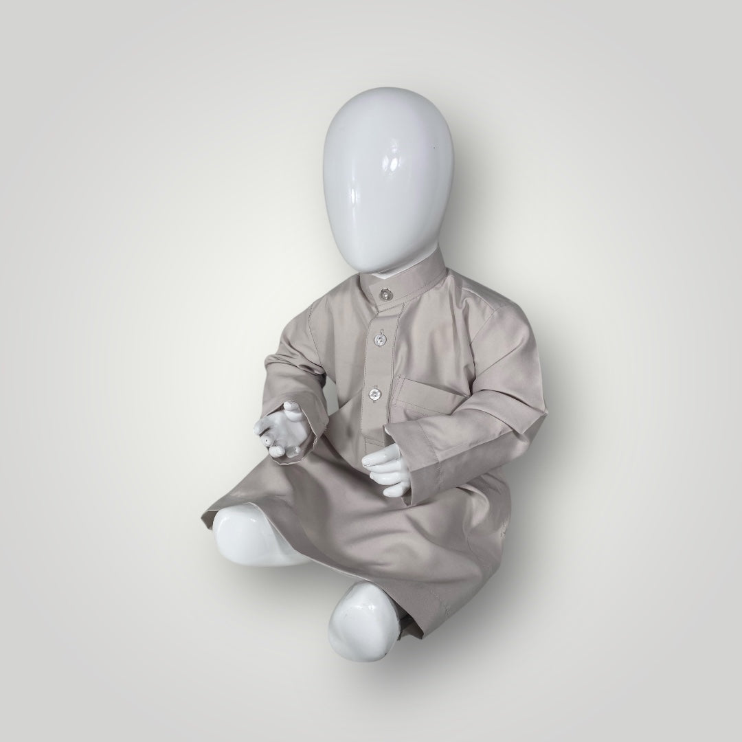 Qamis saoudien enfant - Blanc - 3 mois à 4 ans