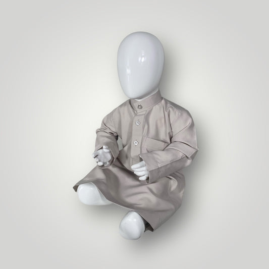 Qamis saoudien enfant - Blanc - 3 mois à 4 ans