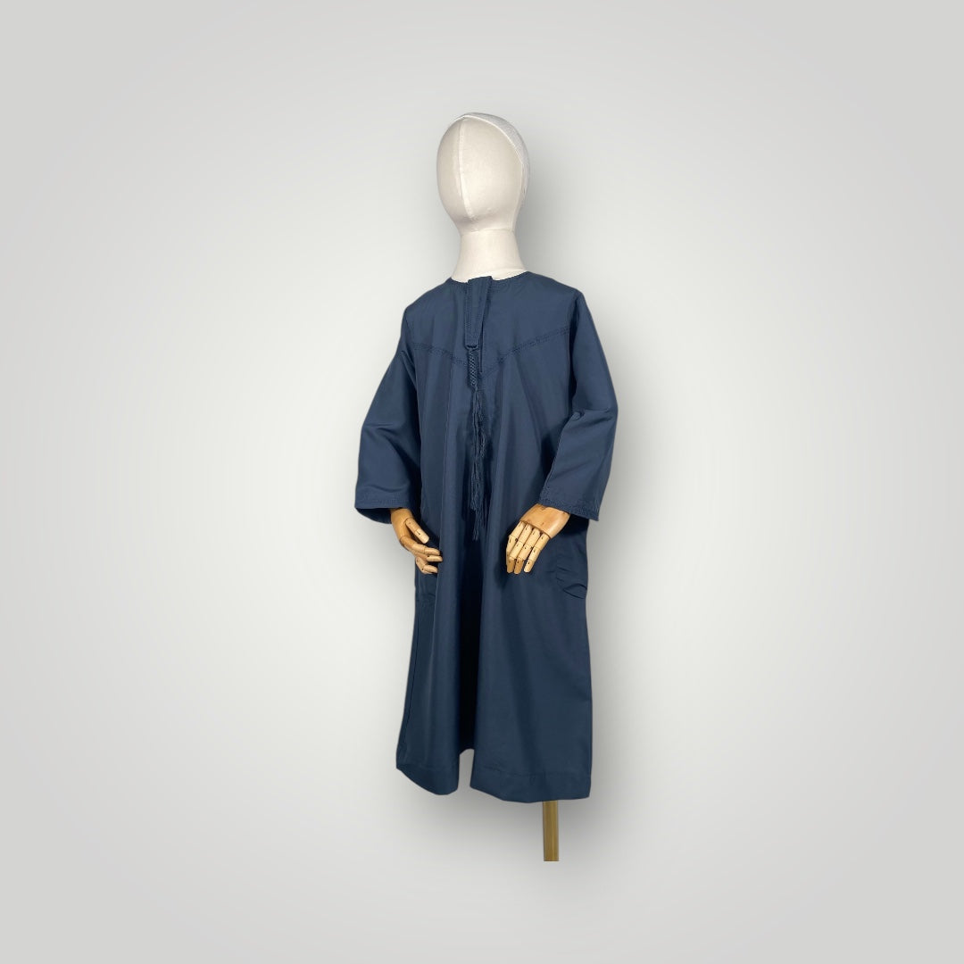 Qamis émirati enfant - Bleu nuit -  3 mois à 15 ans