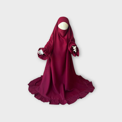 Jilbab Safiya new - CHERRY